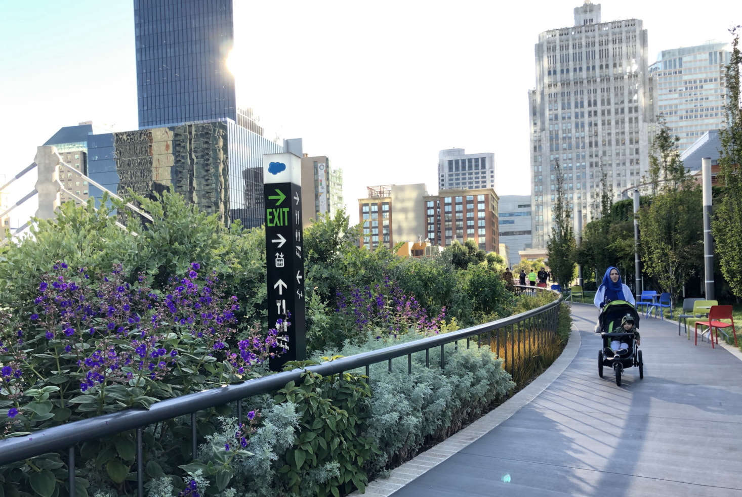 Visitors use the half-mile loop path for both leisurely strolls and more active exercise throughout the day. Photograph by Adam Greenspan/PWP.