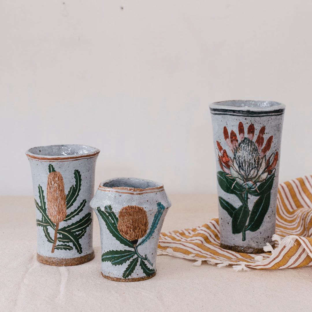 Disarmingly charming hand-painted pottery from a fine artist in Southern California. See Functional Art: Hand-Painted Ceramics by California Artist Rebekah Miles.