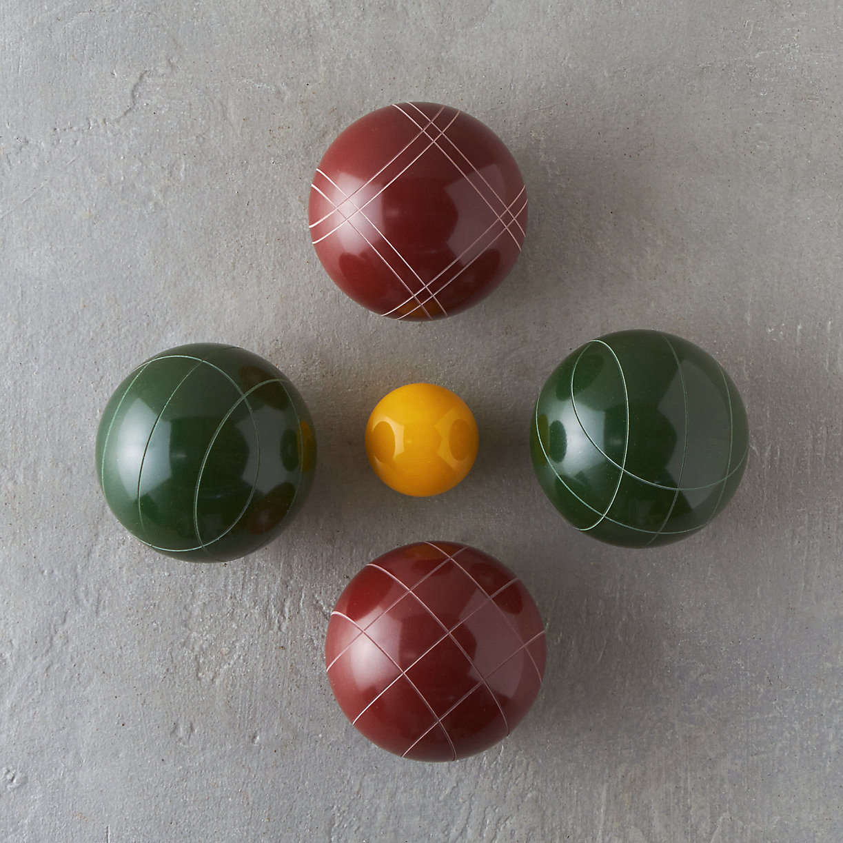 This Backyard Bocce Set includes eight resin balls, one resin jack ball, a rule book, and a pine carrying case; $8 at Terrain.