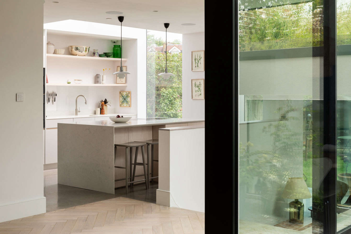 Every window in the extension welcomes the outdoors in.