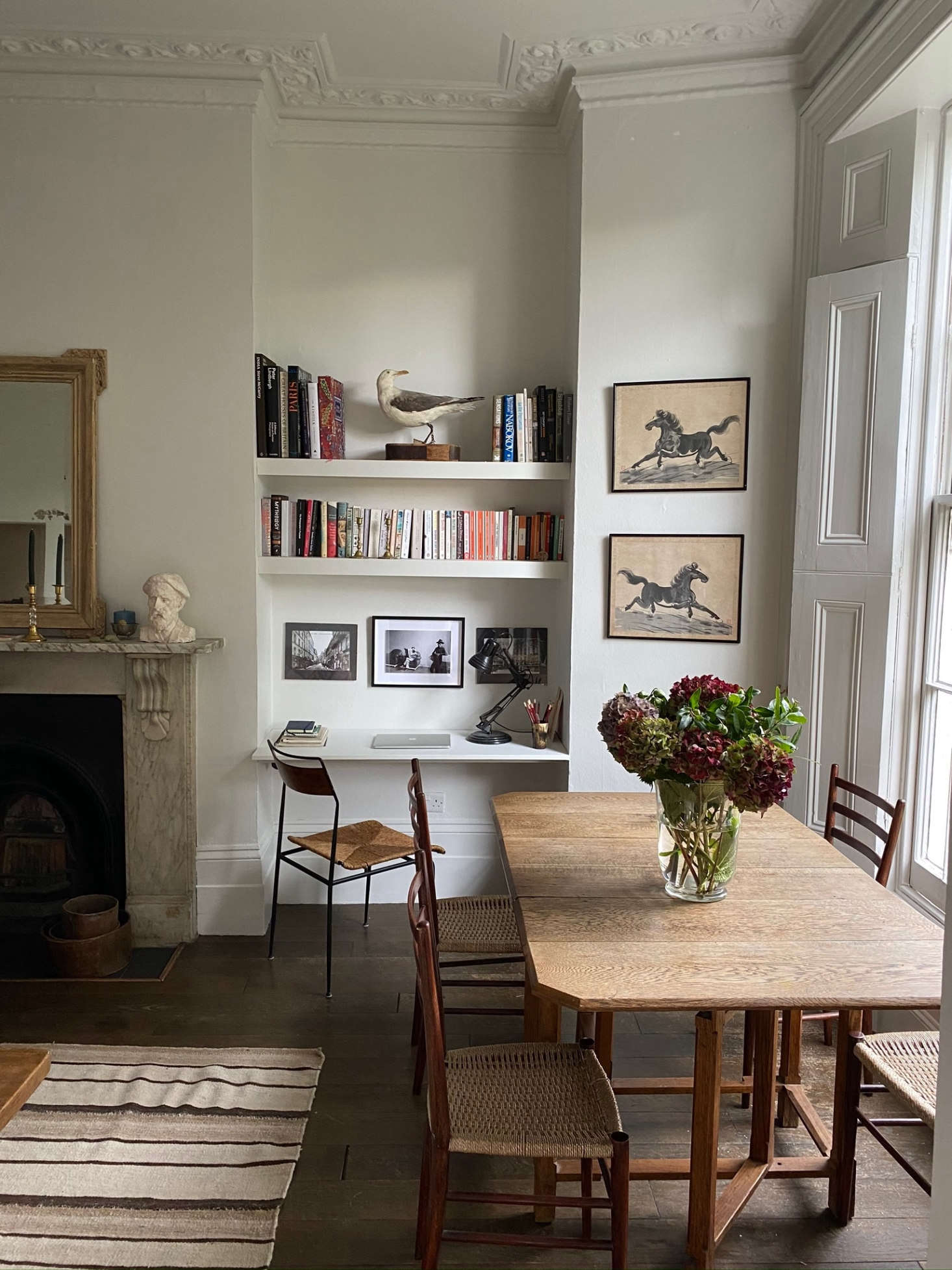 This small, bright London apartment feels like a sanctuary. Photograph by Georgie Stogdon, from Respect for the Old: In a Tiny London Flat, Antiques, Vintage Finds, and Charm to Spare.