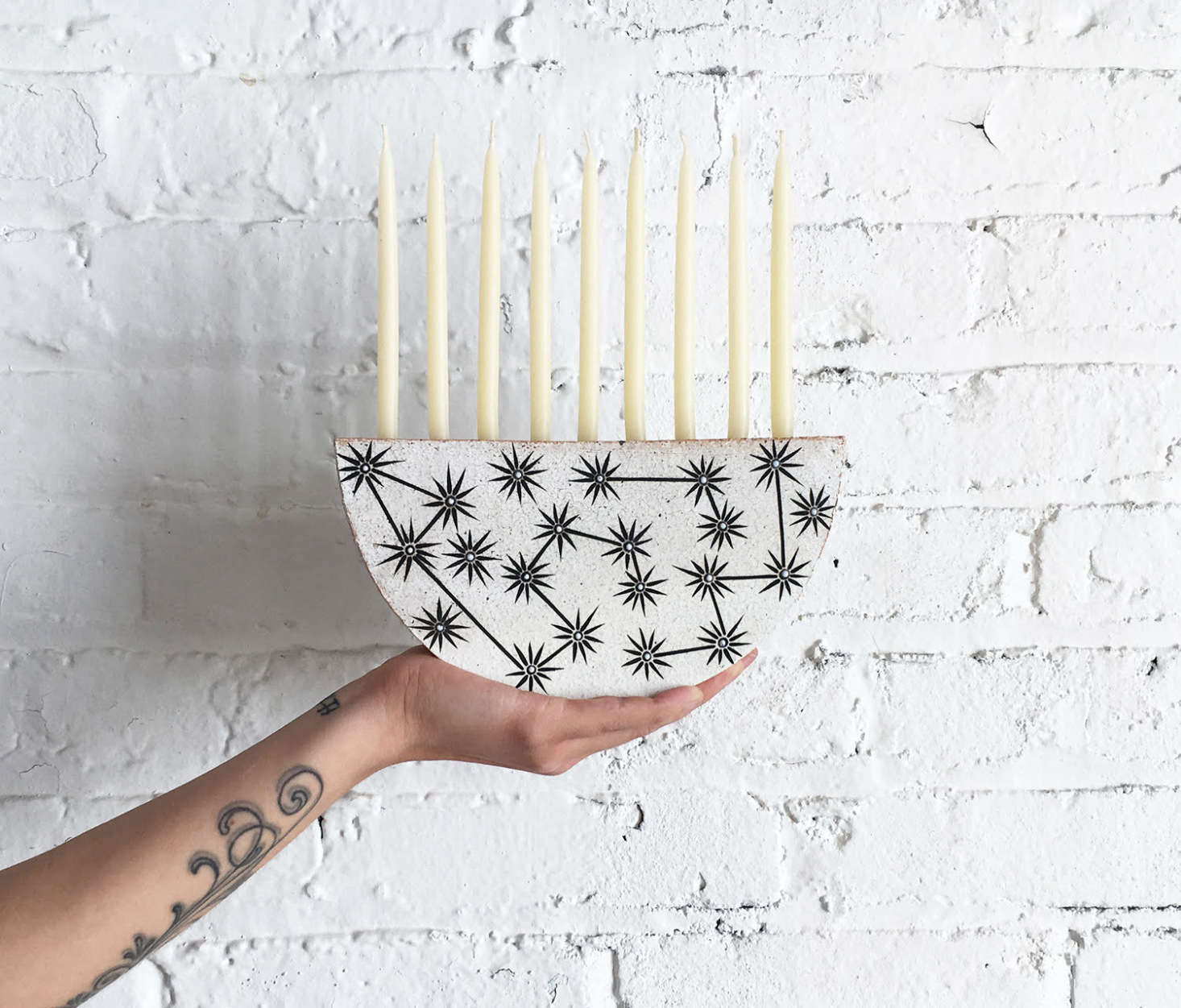 Hannukah starts December this year. Margot presents her favorite handmade versions, including this Constellations Menorah from MQuan. See Handmade Hanukkah: 5 Favorite Menorahs for .