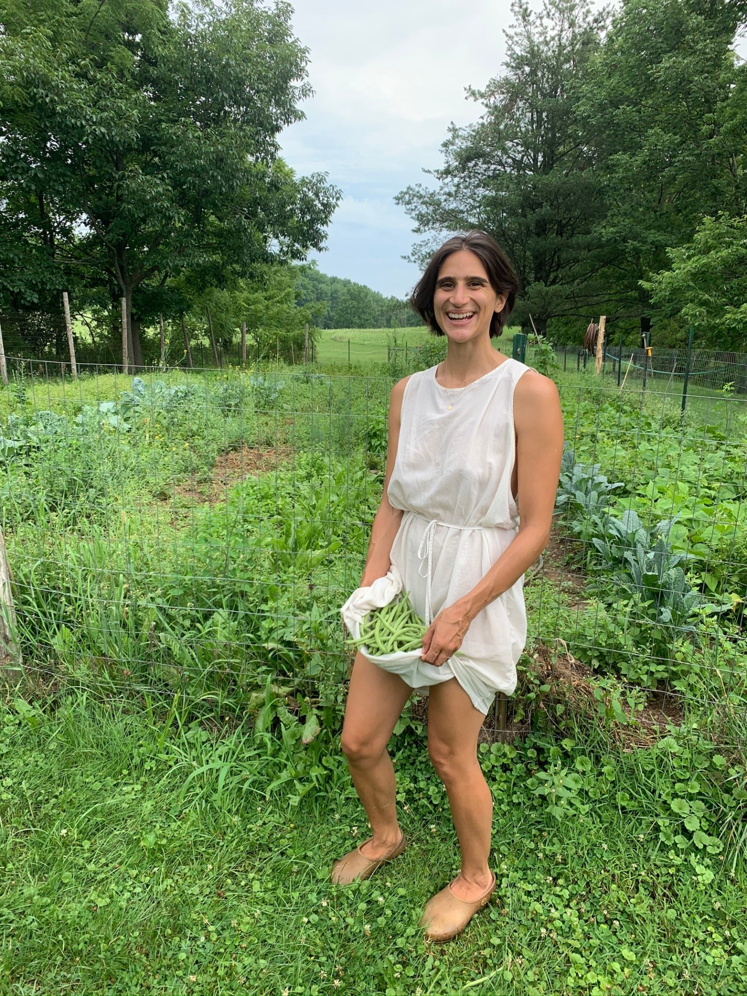 Me and my green bean joy! Photograph by Sita Bhuller.