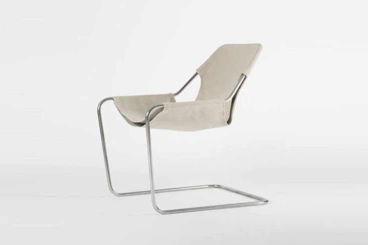 The Paulistano Armchair was designed in \1957 by Pritzker Prize-winning architect Paulo Mendes da Rocha for the Paulistano Athletic Club in São Paulo, Brazil. In \20\1\2, it was adapted by Mendes da Rocha as the Paulistano Outdoor Chair with a waterproof and stain-resistant canvas cover, as opposed to the leather cover of its indoor counterpart; from €\1,\100 at Objekto.