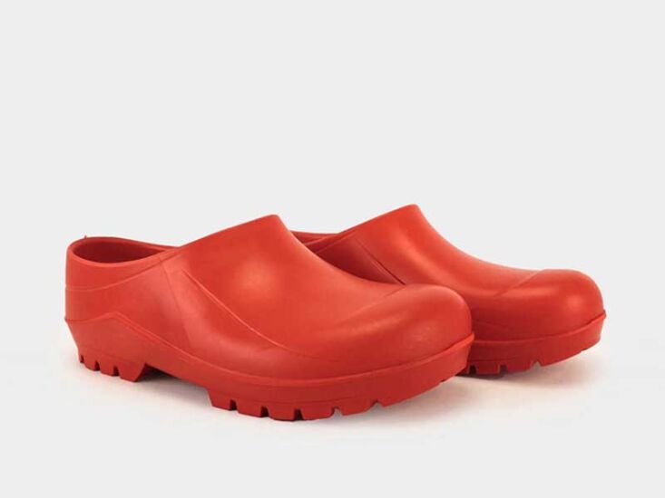 Slip these on and you can be the unexpected red in your landscape. Shop now.
