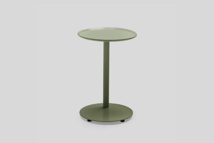 Shown in olive, this compact table can hold a laptop, but we think it\2\17;s better suited for a sweet snack plate and fizzy beverage. Shop now.