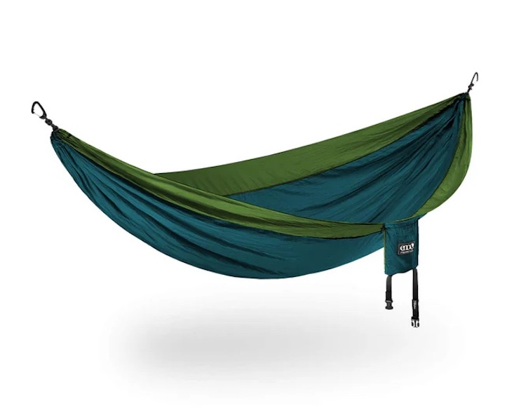 The SingleNest Hammock from Eagles Nest Outfitters is compact, lightweight, and available in a slew of colors; \$54.95.