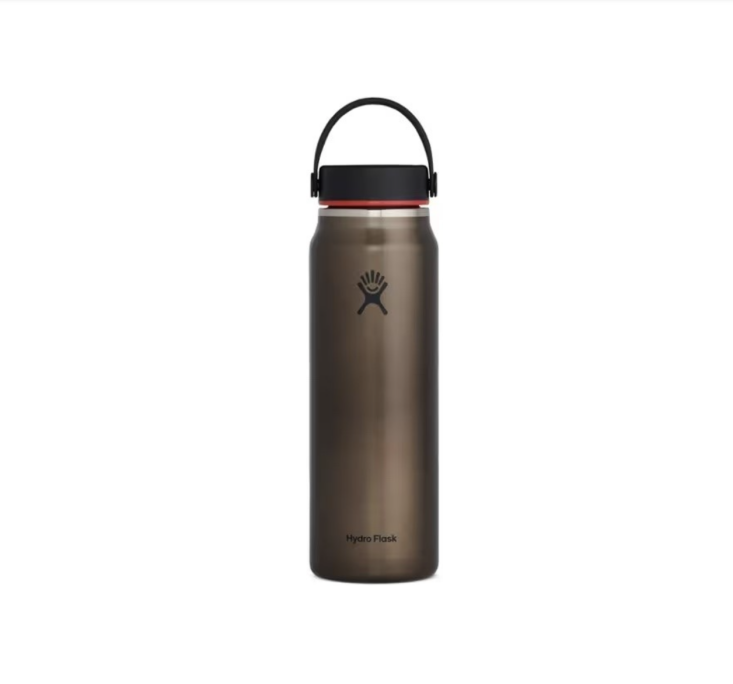 Hydroflask\2\17;s Lightweight Wide Mouth Trail Series water bottle is made of titanium and holds up to 3\2 oz; \$49.95.