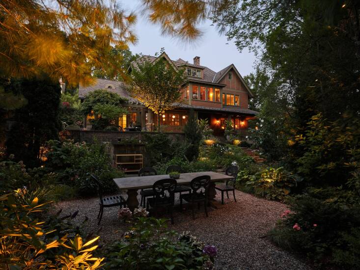 Lloyd re-shaped this gravel area and adjusted the plantings to better accommodate outdoor dining.
