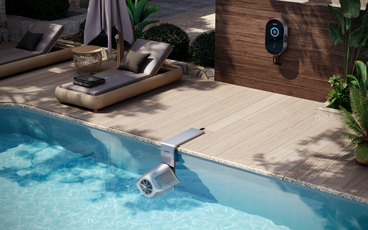 A sleek profile and touch-screen panel means that the iGarden Swim Jet P Series discreetly fits into any pool setup. The Ramjet Profile nozzle and smart fluid dynamics create a wide fan-shaped current, providing greater area coverage.