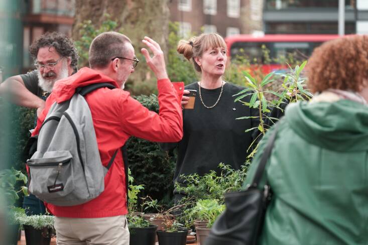 Susanna at the Garden Museum plant fair. Photograph by Graham Lacado.