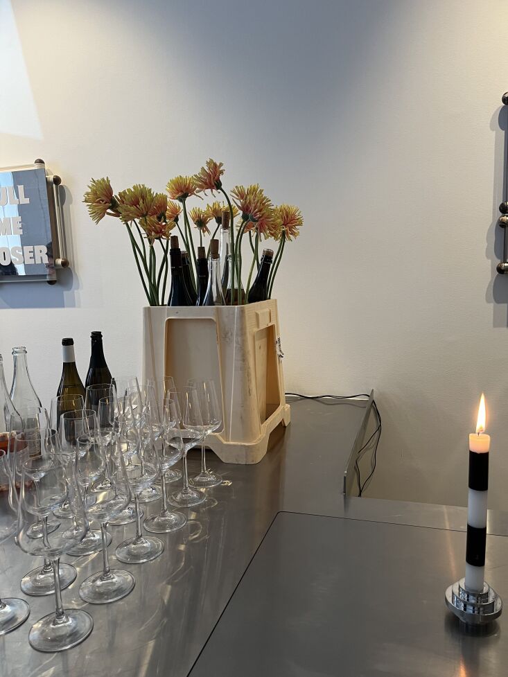 \2\20;Obsessed with this idea for a party: drink bucket meets flower arrangement, as spotted at the collaboration between Bankston Architectural hardware and For Scale in Copenhagen this month.\2\2\1; \2\1\1; Annie Quigley