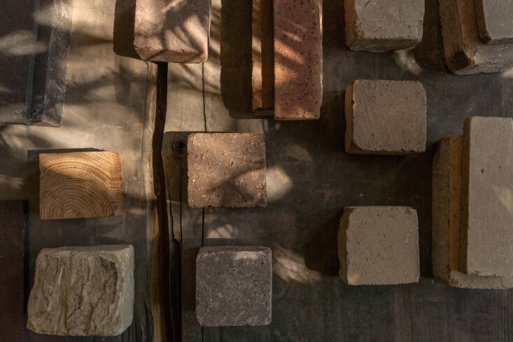 A display of ORCA’s pavers, which are made in California from local clay and recycled materials, allows shoppers experience the full range of colors first-hand.