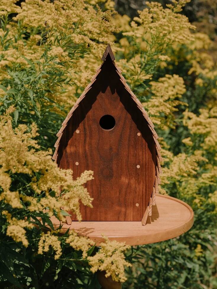 Dunbar and Nichols collaborated with Luthier Clayton Pledger of Pledger Guitars on the Arc Nesting Box, which attracts a variety of birds, including Black-Capped Chickadees, Red Breasted Nuthatches, White-Breasted Nuthatches, Downy Woodpeckers, and House Wrens.