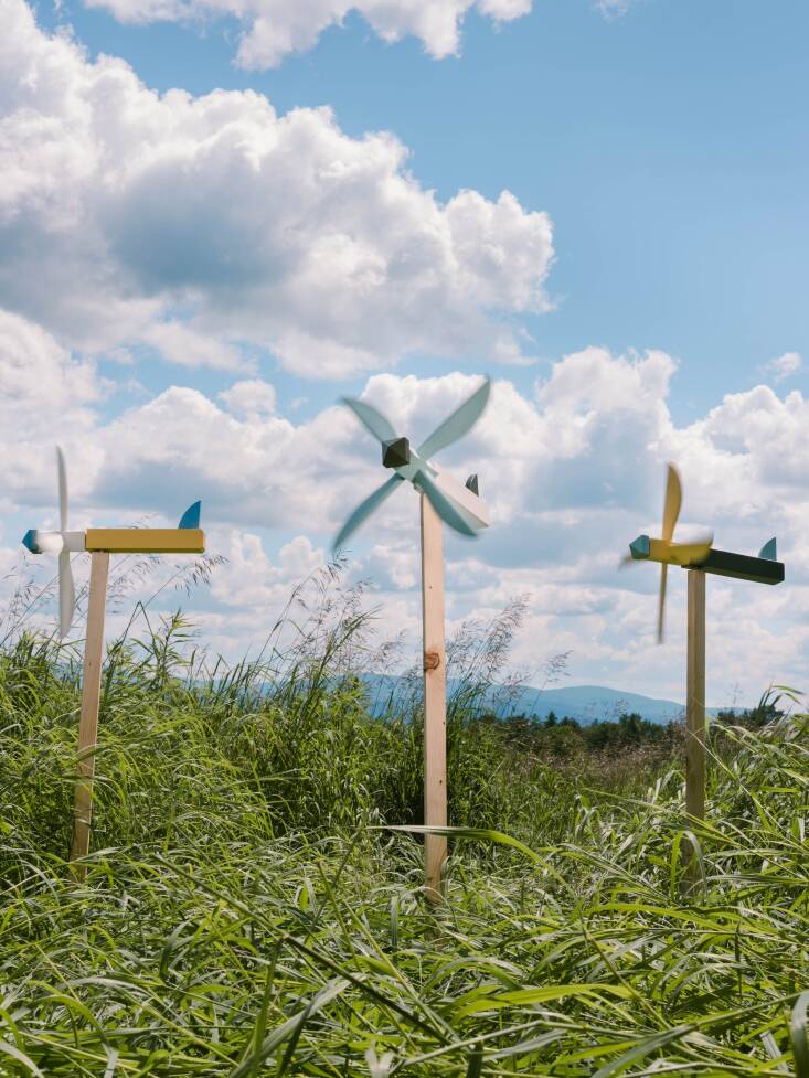 “I grew up seeing wooden whirligigs in the small towns around my family\2\17;s farm on the Eastern Shore of the Chesapeake Bay,” says Nichols of the inspiration behind their own. “I\2\17;ve always been drawn to them. They serve no practical purpose beyond making the wind visible, which has always felt deeply poetic to me.”