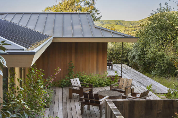 A view of the back patio, where sections are intentionally left open to the surrounding landscape. Photo by Caitlin Atkinson.
