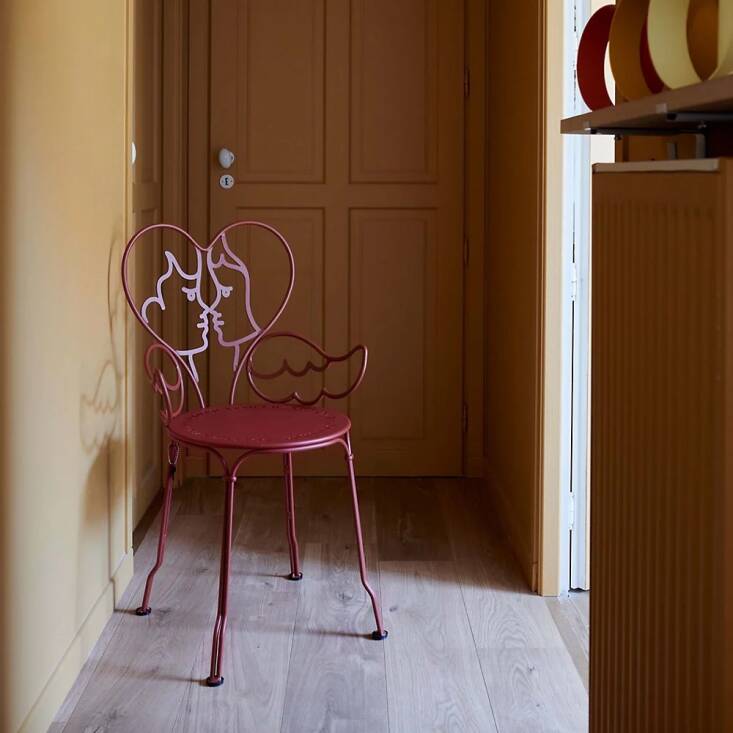 The Ange Armchair is fashion designer Jean-Charles de Castelbaljac’s interpretation of Fermob\2\17;s \1900 Chair. It\2\17;s available in \23 colors at Lumens; \$9\20