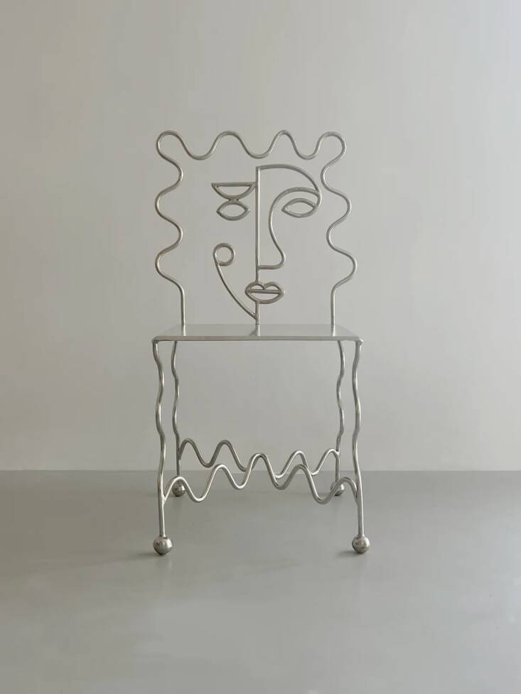 The \2\16;M. Dupont\2\17; Chair is by self-taught artist St. Naive. It\2\17;s \$3,648 at The Oblist.